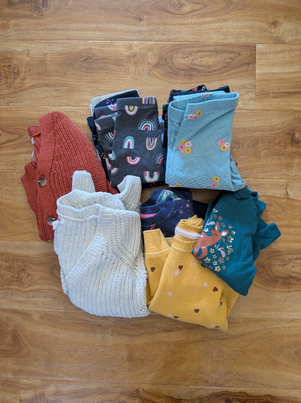 Fall Bundle Toddler Girls 3T Clothes Lot Of 13 Leggings Top Sweatshirts Sweaters